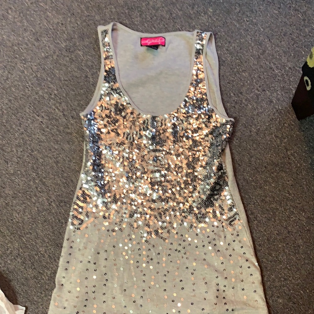 Sequin tank top